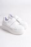 Tijda Beyaz Cırtlı Kadın Sneaker