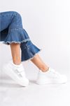 Tijda Beyaz Cırtlı Kadın Sneaker