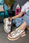 GONCA BEYAZ KADIN SANDALET