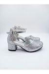 NİNELLA  Gümüş Işıltılı Kız Çocuk Topuklu Ayakkabı